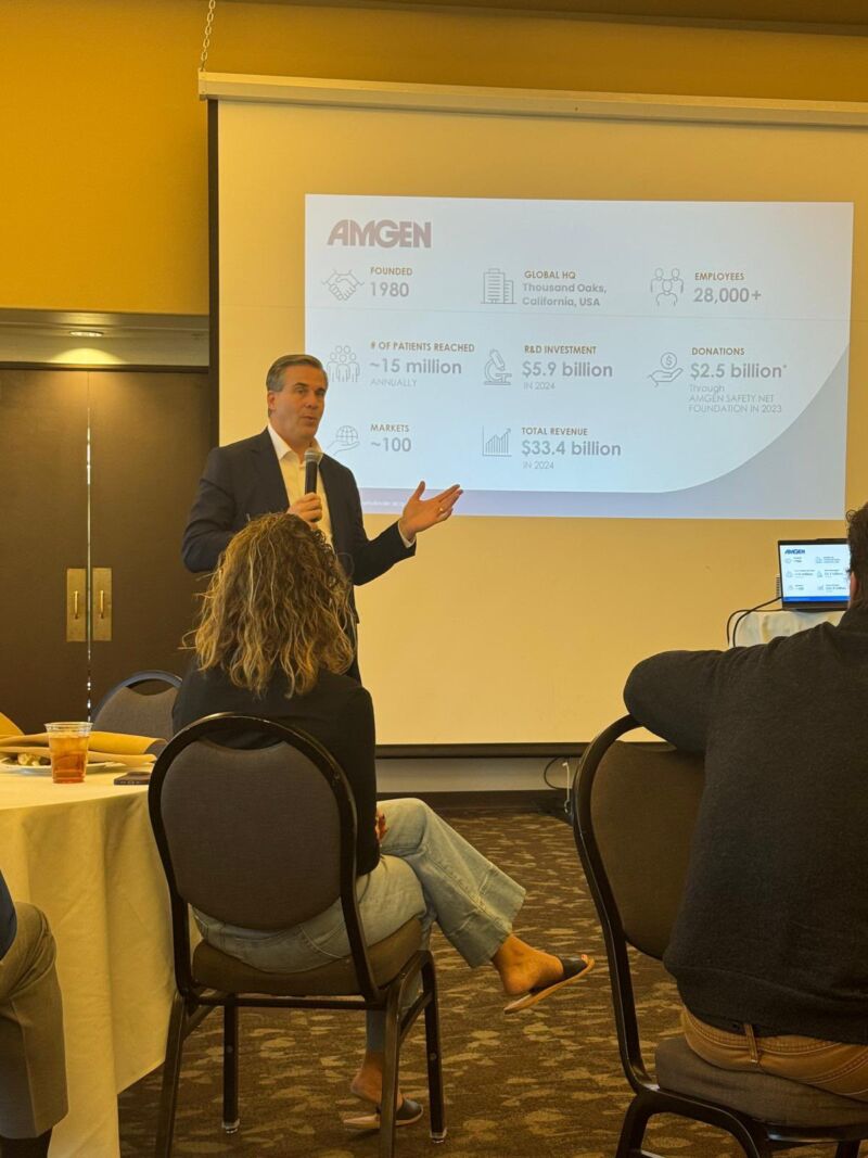 Image for the Tweet beginning: Amgen’s Chad Pettit joined us