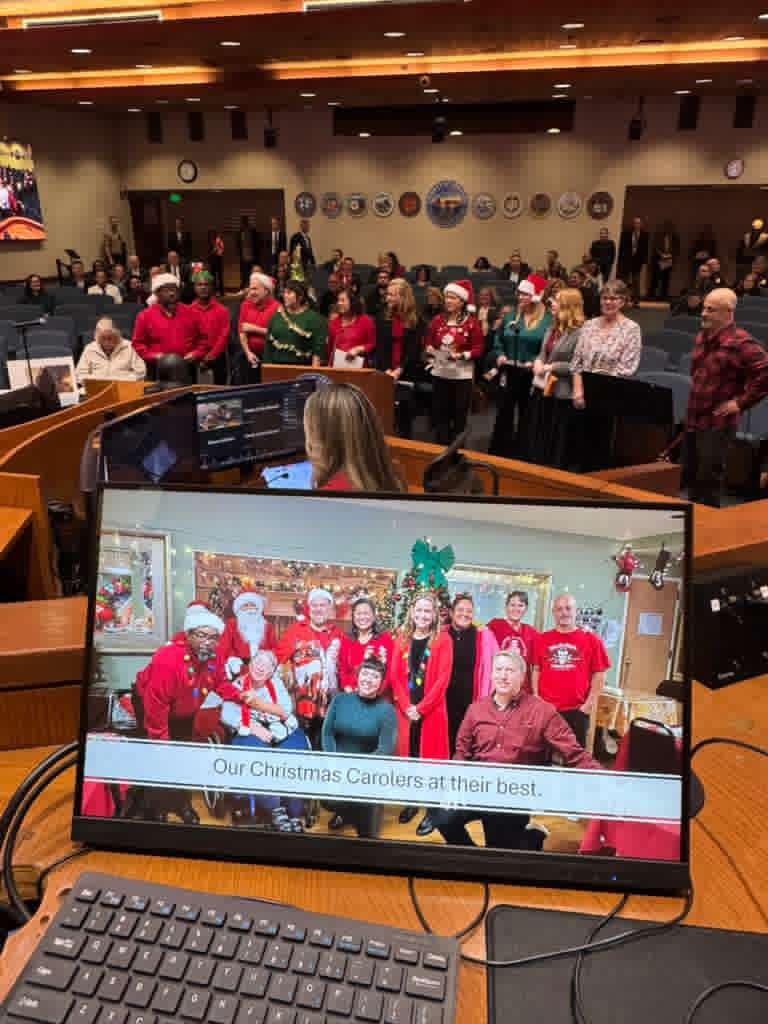 Image for the Tweet beginning: County carolers bringing the holiday