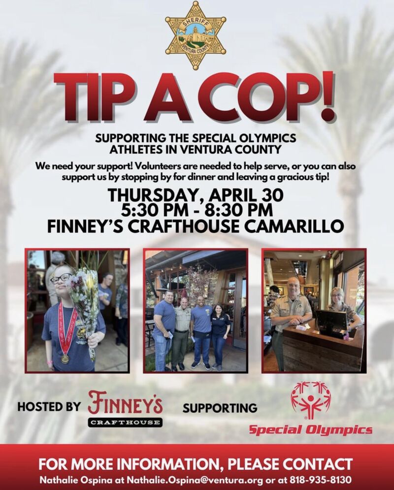 Image for the Tweet beginning: Tip-A-Cop is coming to Camarillo!