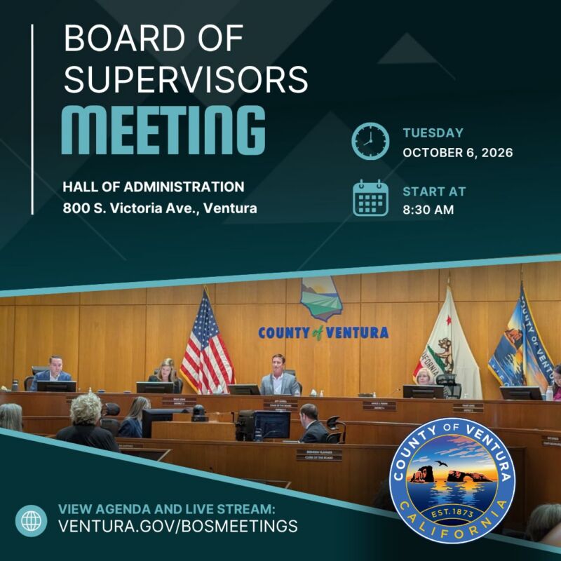 Image for the Tweet beginning: The Ventura County Board of