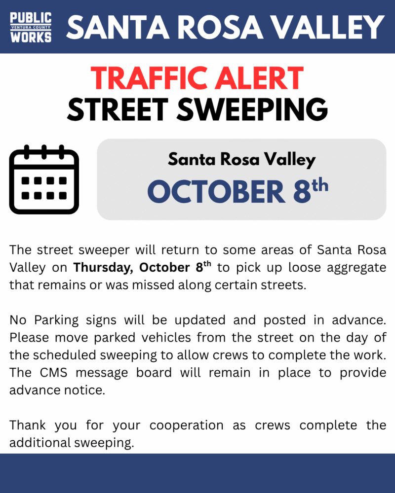 Image for the Tweet beginning: 🚧 TRAFFIC ALERT: Street Sweeping